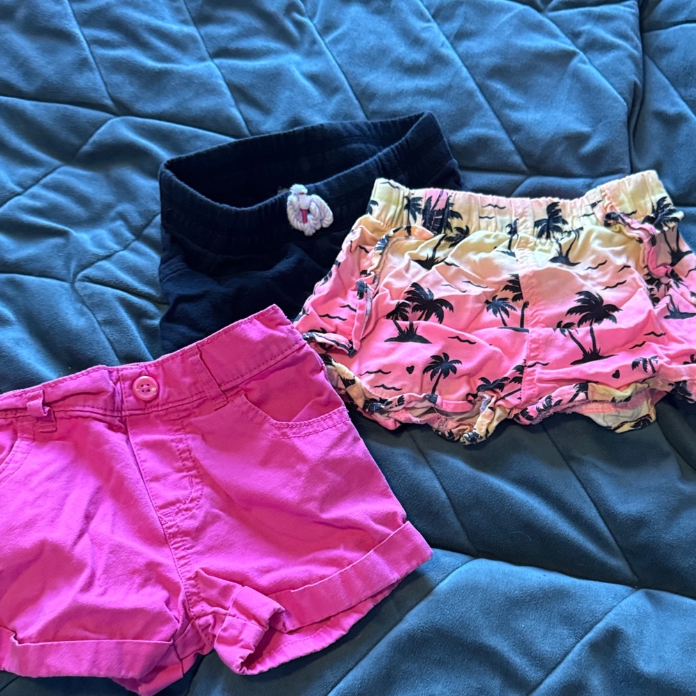 Kids Tropical and Solid Shorts Set